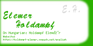 elemer holdampf business card